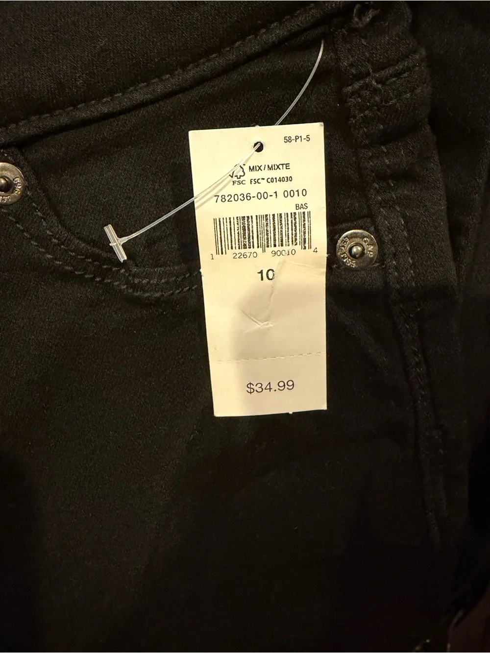 NWT Gap Girls Black High Stretch Super Skinny Jeans Size 10